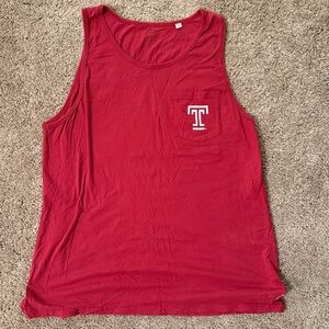 TEMPLE UNIVERSITY MUSCLE TANK, RED, SZ XXL